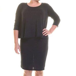 Bar III Women's Three-Quarter-Sleeve Layered Dress